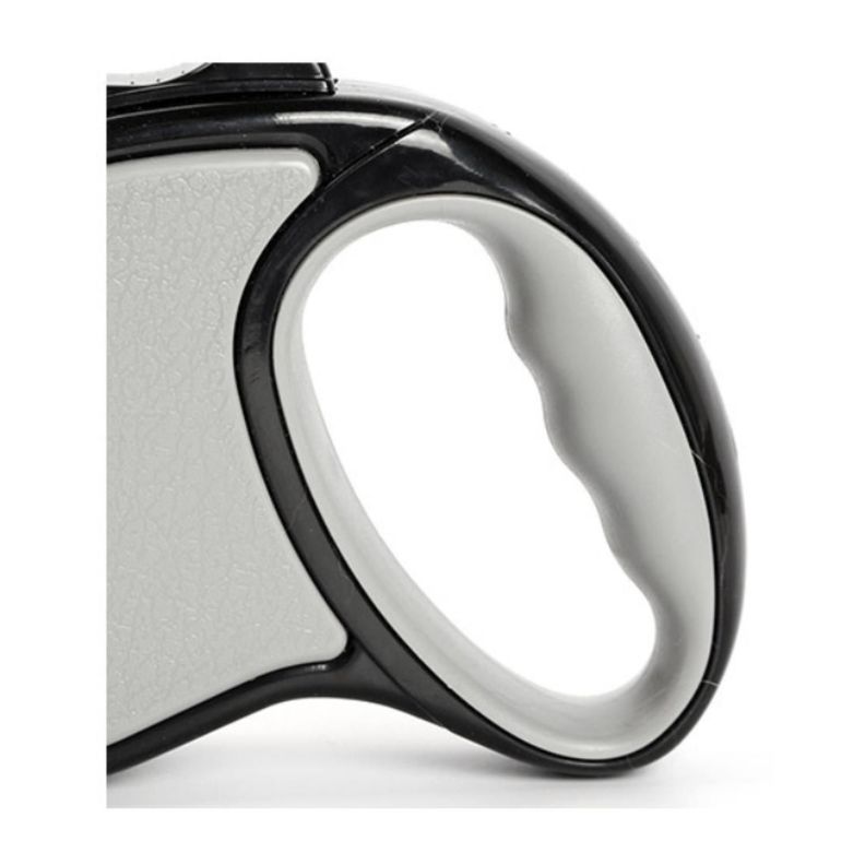 Cuerda Retractil 5M Flexible Paseo De Perro Cachorro Gris-1