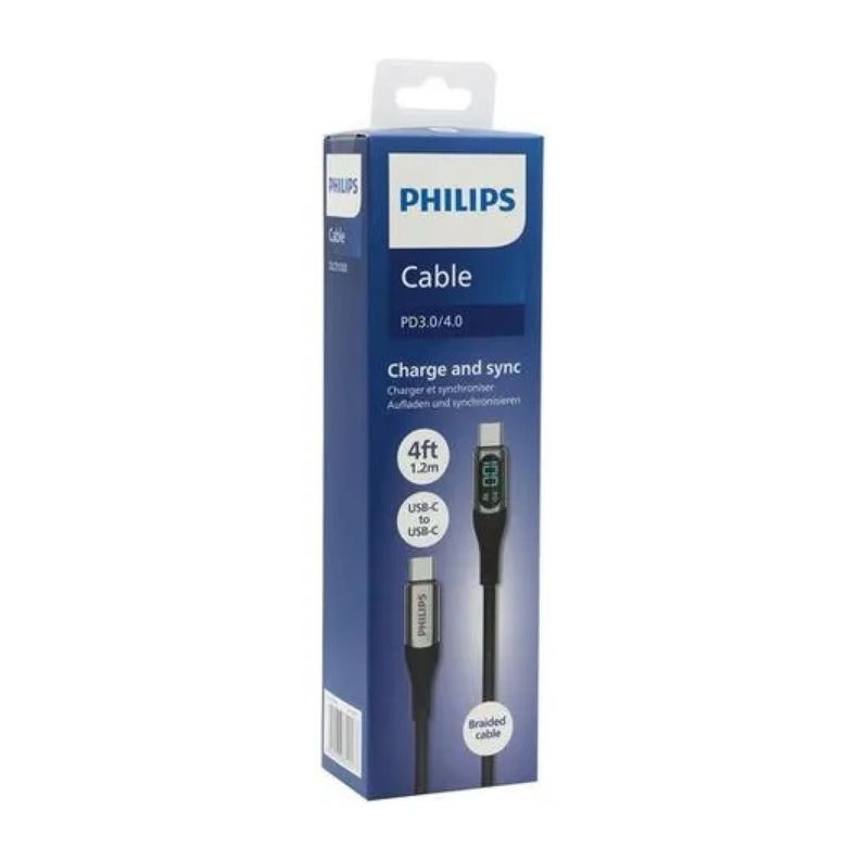 Cable USB C A USB C LED 120cm Negro DLPC9100B/71