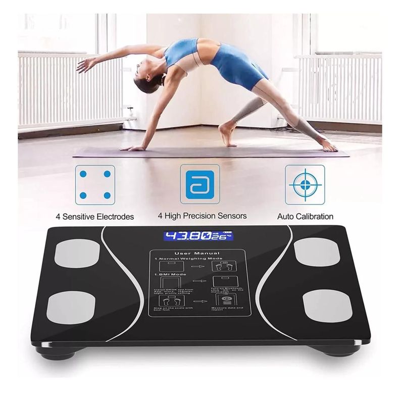 Peso Balanza Digital De Baño Smart App Bluetooth 180Kg-2