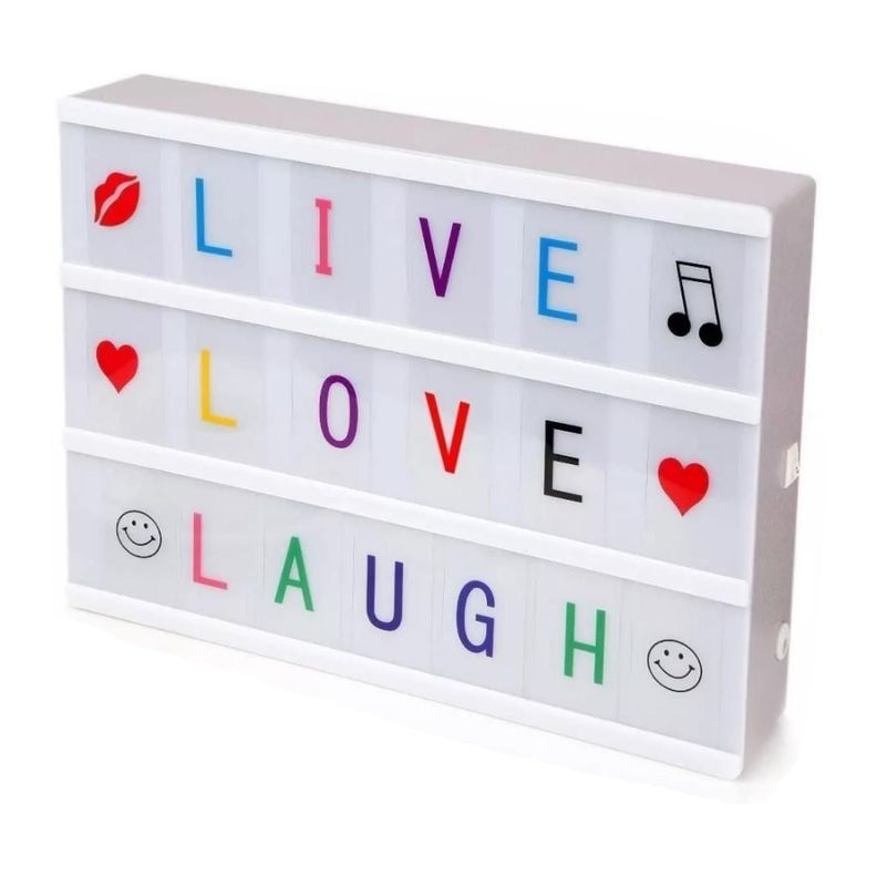 Pizarra Luminosa LED USB Living Habitacion Colores 30x22x5cm-0