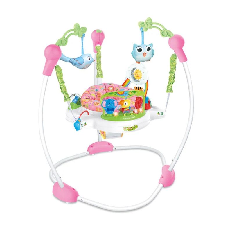 Juguete Arnes Saltarin Elastico Para Bebe Con Accesorios Rosa Rosado