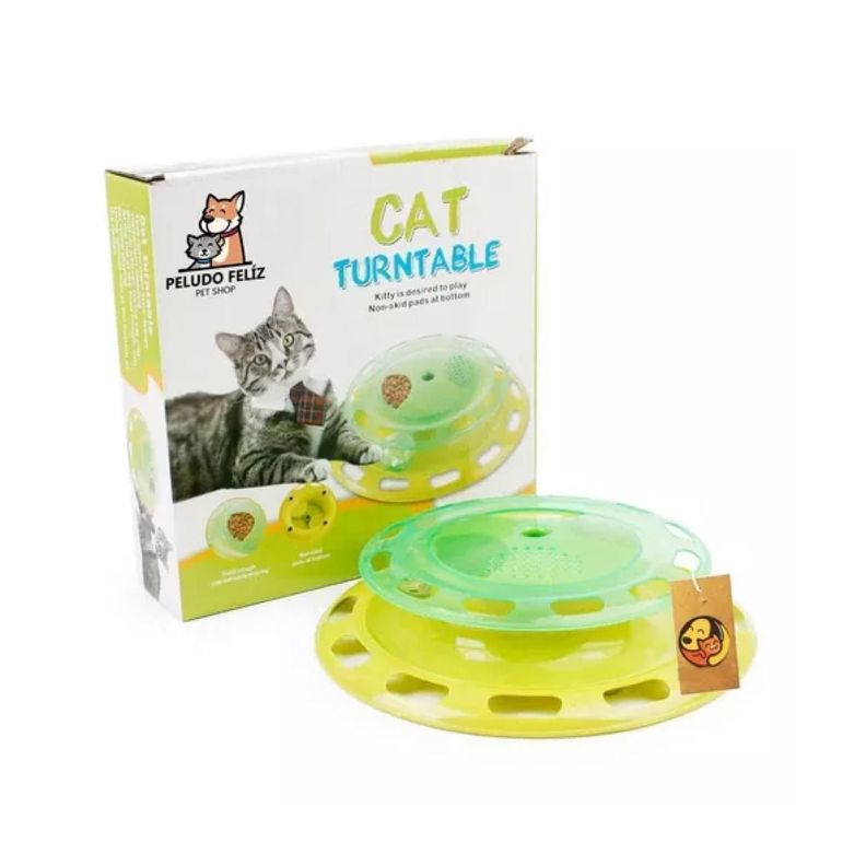 Juguete Interactivio Comedero Con Pelota Para Gatos Mascotas-3