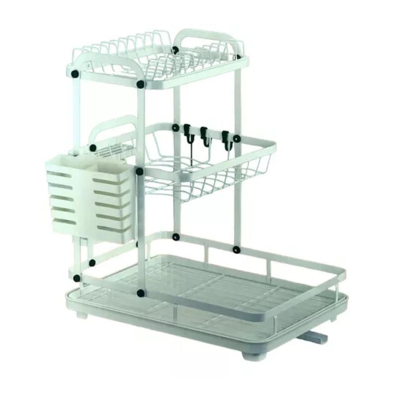 Rack Organizador Escurridor De Loza Platos 3 Niveles Mj-3042-0