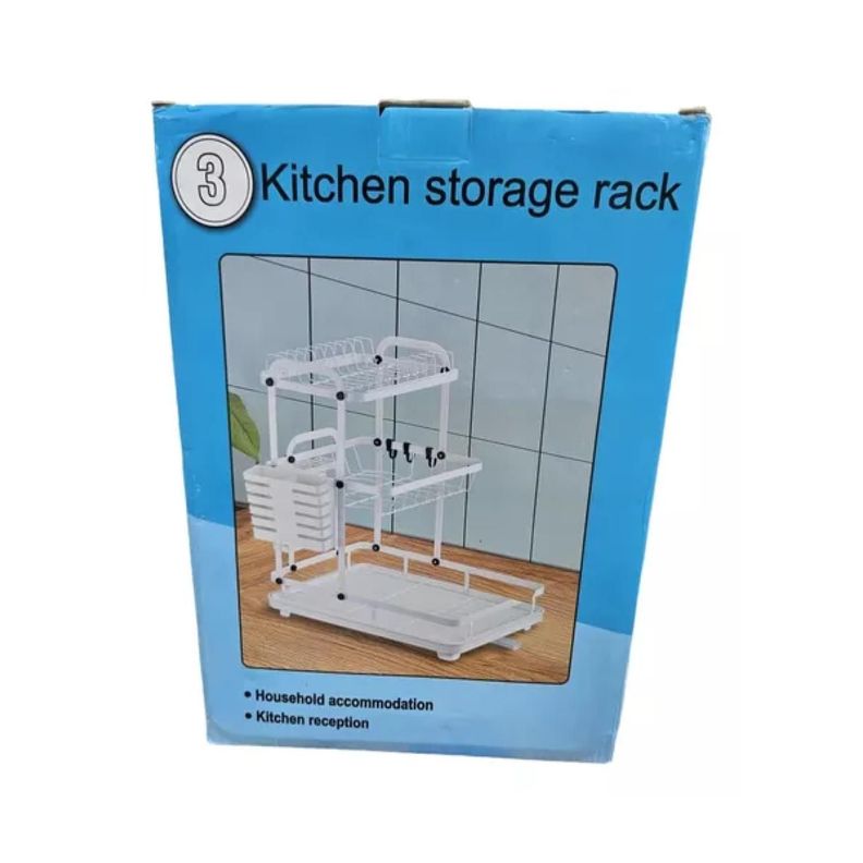 Rack Organizador Escurridor De Loza Platos 3 Niveles Mj-3042-3