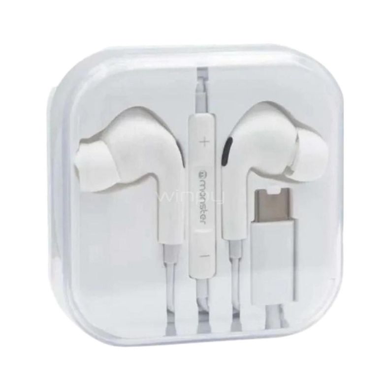 Audifonos Manos Libres Manos Libres USB C Blanco C21