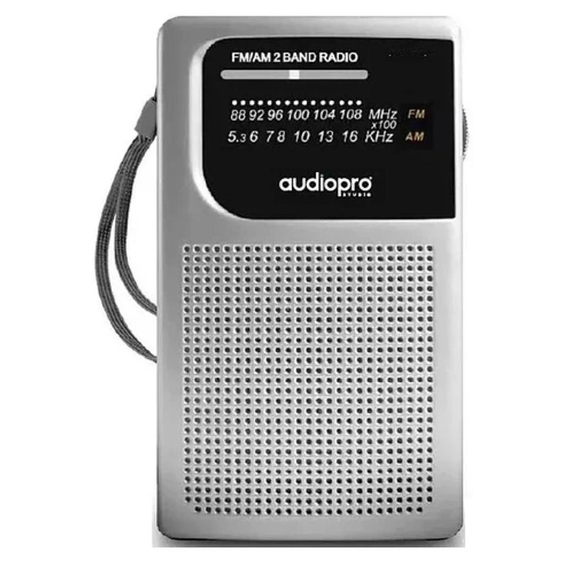 Radio De Bolsillo Portatil AM FM Gris AP02079
