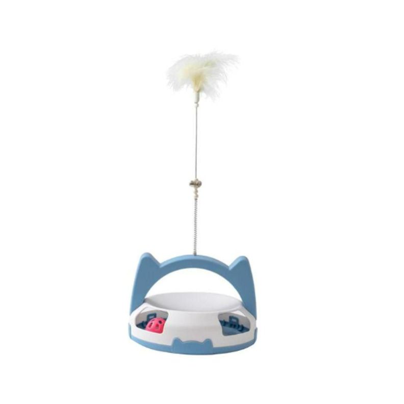 Juguete Interactivo Para Gatos Mascotas Varita Teaser Con Pelotas-0