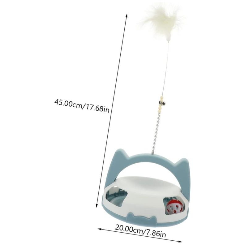Juguete Interactivo Para Gatos Mascotas Varita Teaser Con Pelotas-2