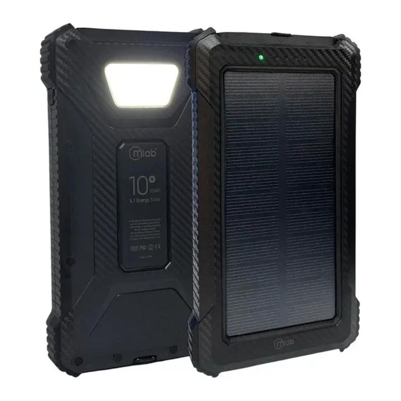 PowerBank Cargador Portatil 10000mAh Solar 2.4A Mlab