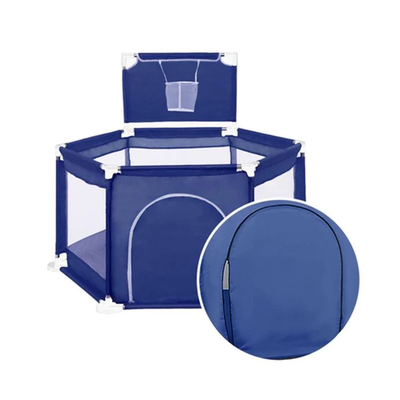Piscina Corral Infantil Bebe Estimulacion Pelotas Azul-2
