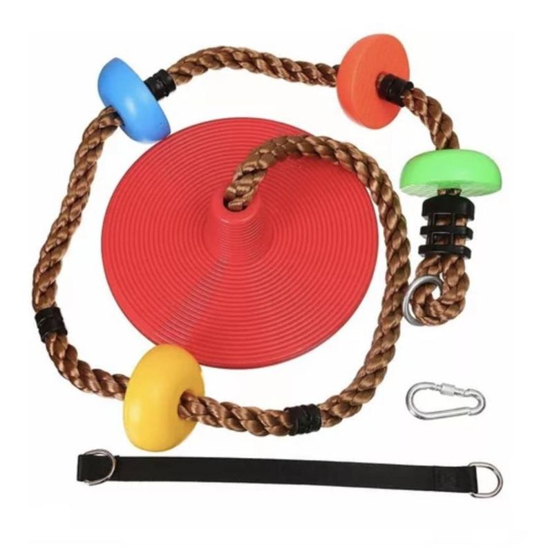 Columpio Mecedor Escalador Infantil Multicolor 2 Mt Rojo