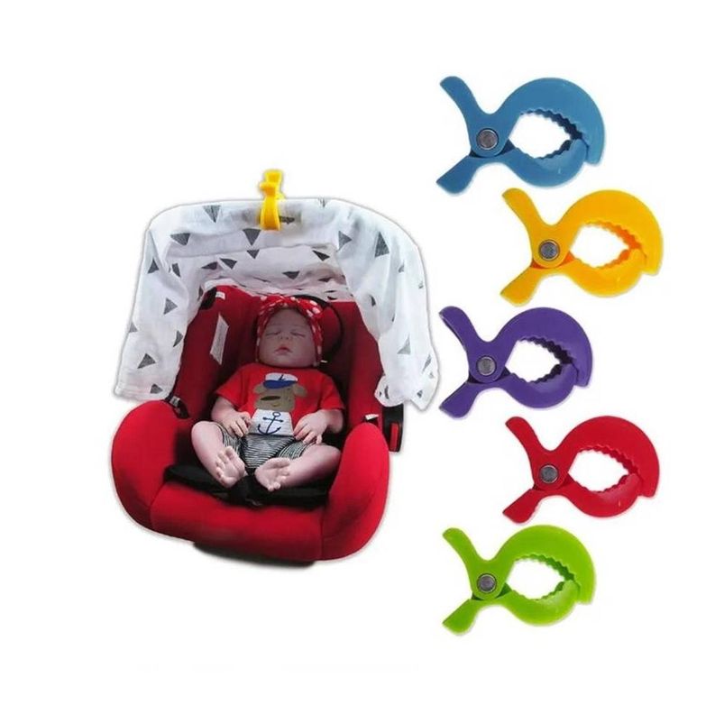 Pack 4 Pinzas Para Coche Sujeta Todo Turquesa-3