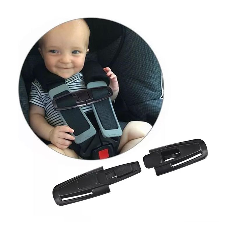 Clip De Seguridad Universal Para Arnes De Silla Negro-3