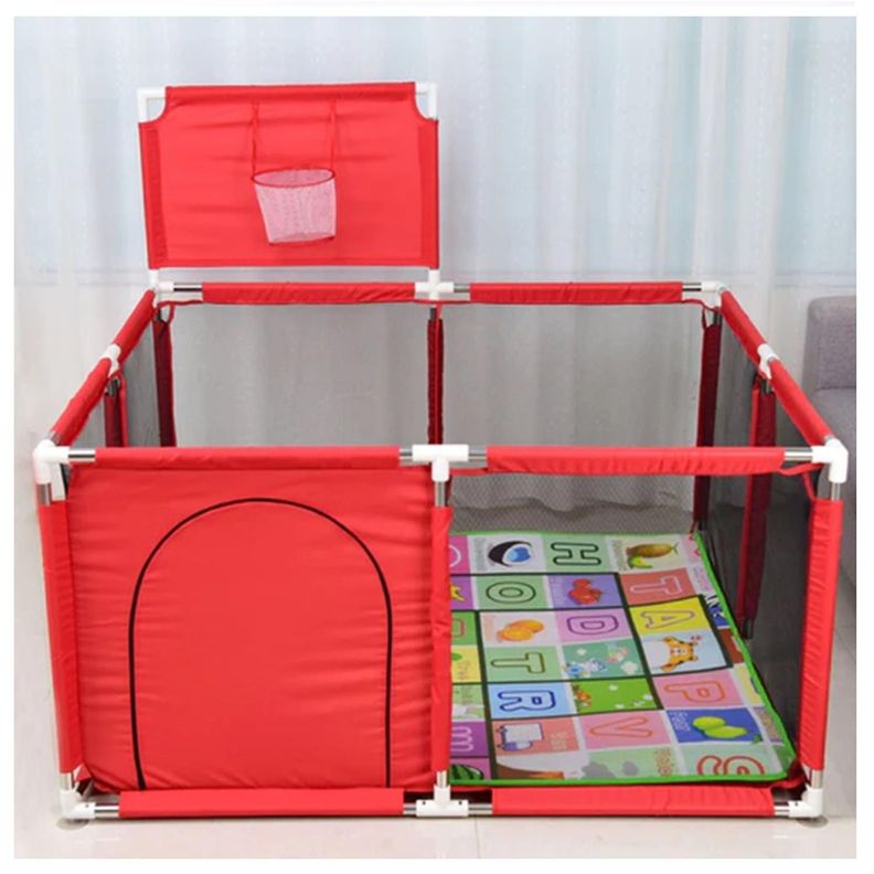 Corral Para Bebes Piscina Juego Interactivo Rojo-1
