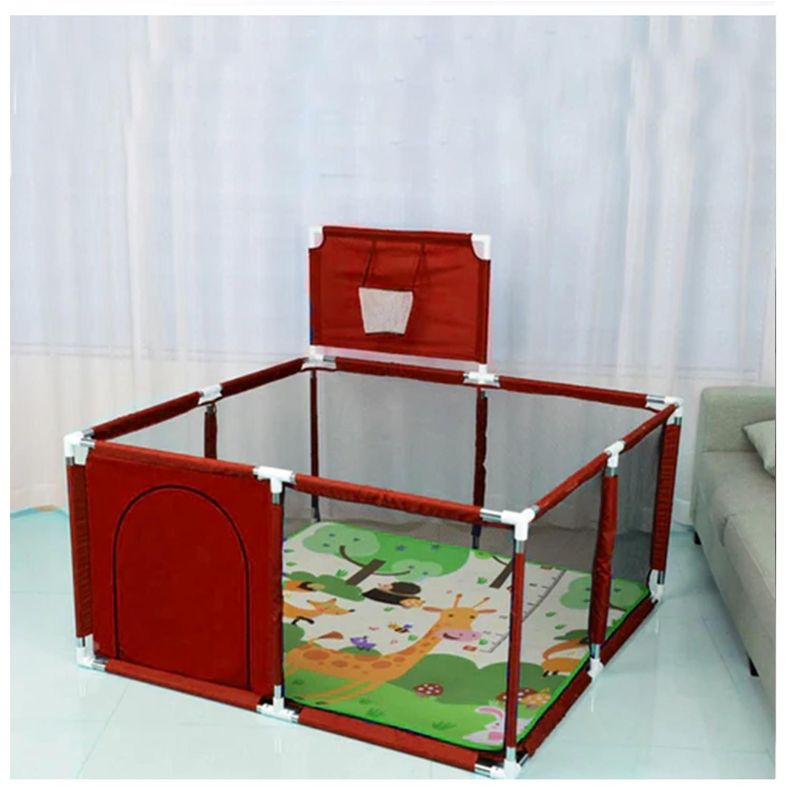 Corral Para Bebes Piscina Juego Interactivo Rojo-3