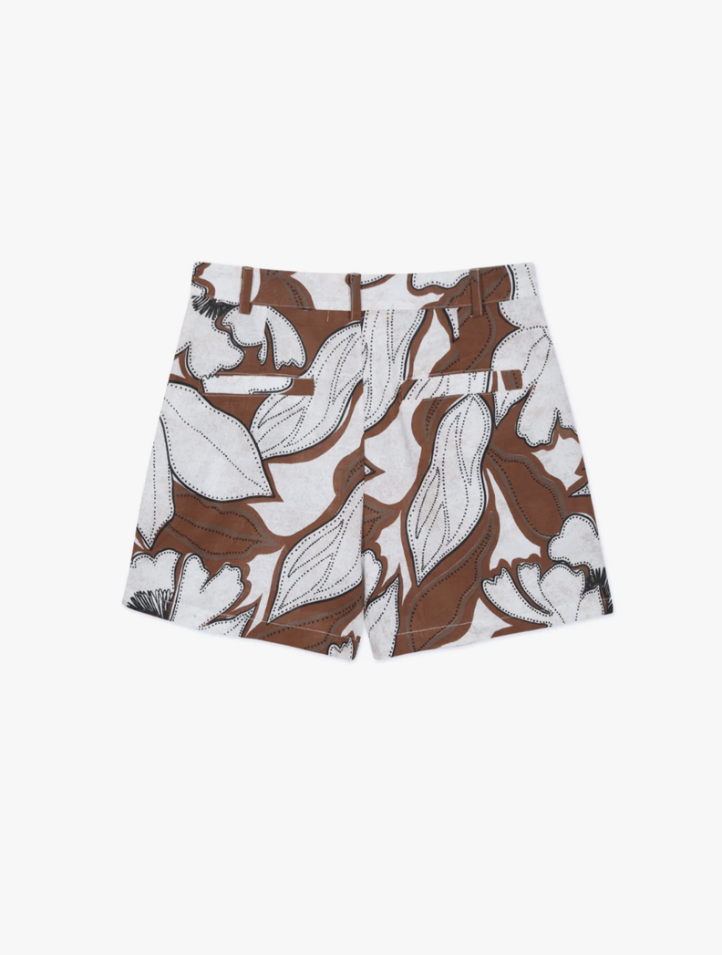 Short falda estmapado Lino Cayena S-1