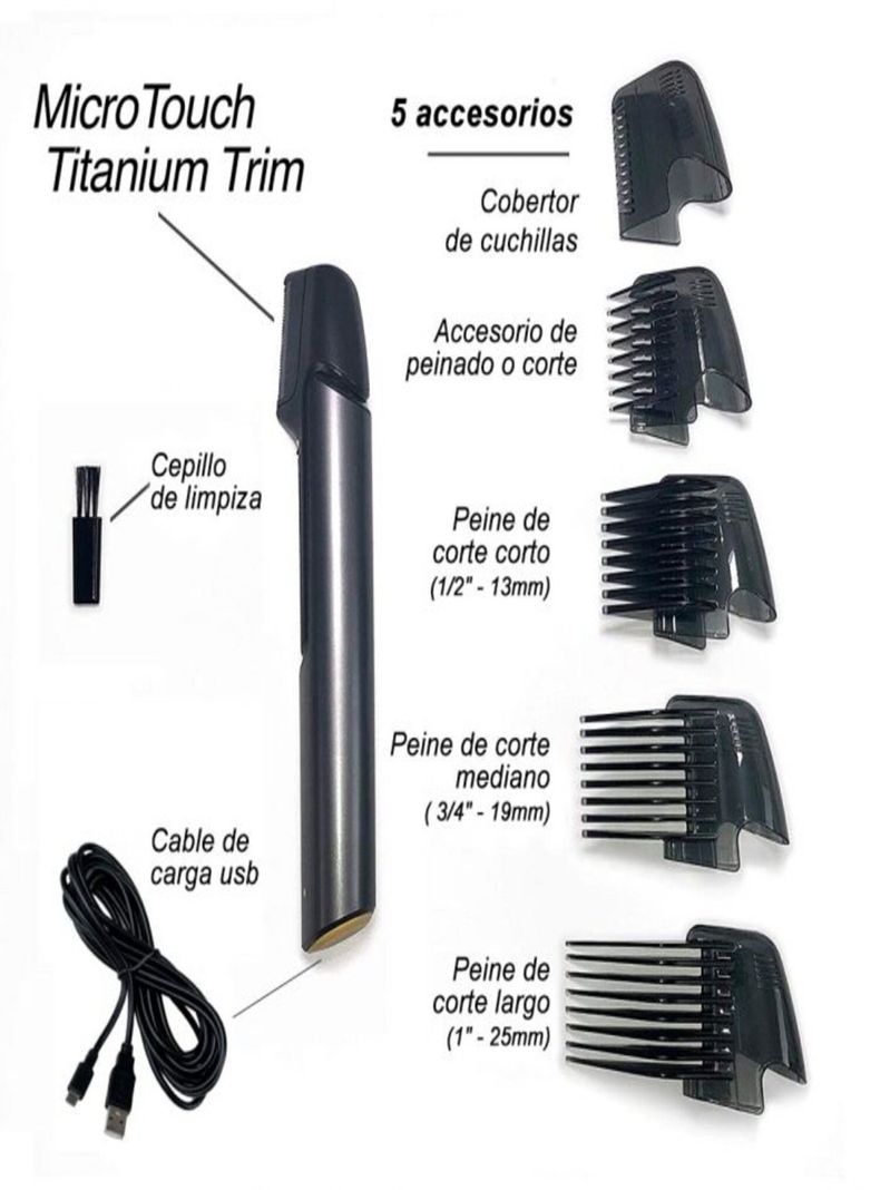 Cortador de pelo Inalámbrica MicroTouch Titanium-1