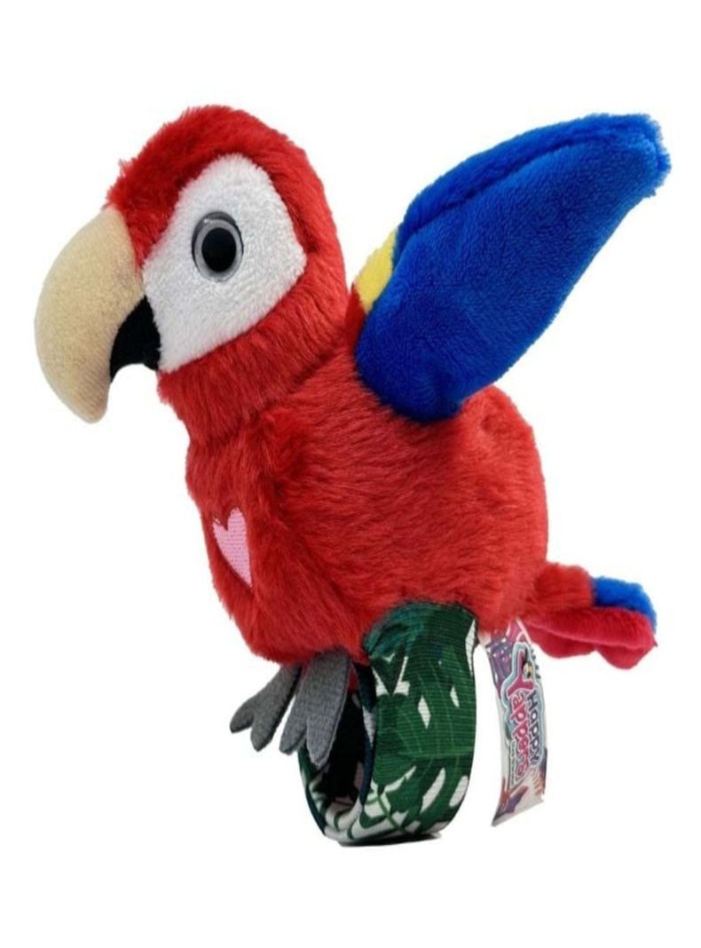 Peluche Repite Canta Aletea Happy Yappers Loro Rojo