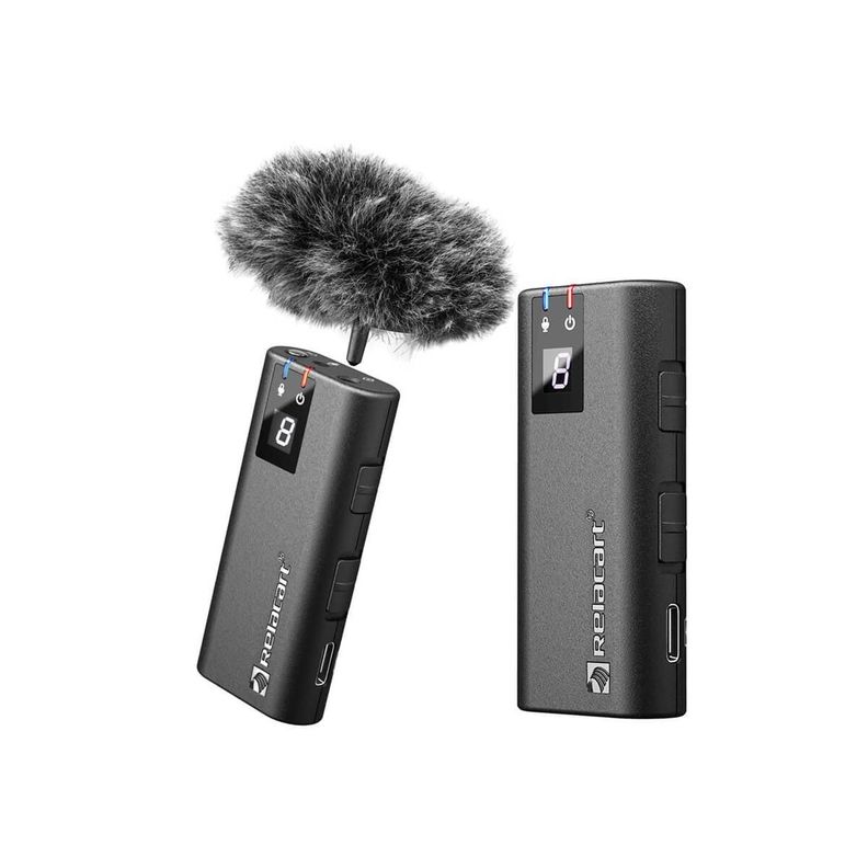 Relacart MC1 Sistema de Microfono Inalambrico Lavalier Negro