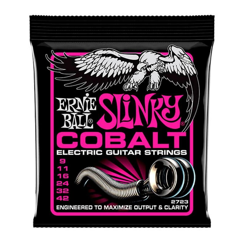 Ernie Ball 2723 COBALT SUPER SLINKY Set de Cuerdas Guitarra Eléctrica 9-42-0