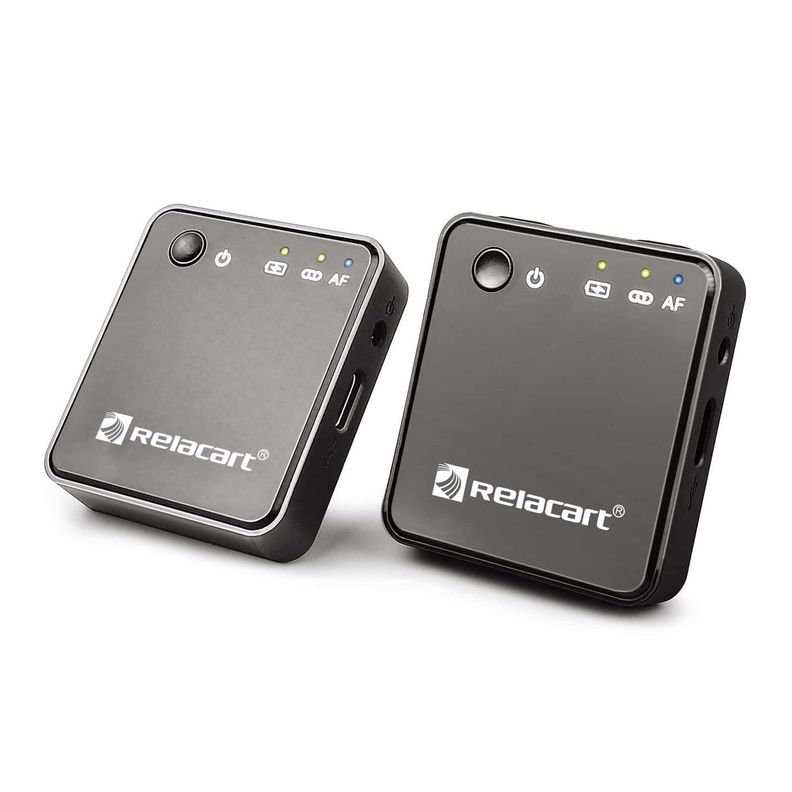 Relacart R1 Sistema de Microfono Inalambrico Lavalier Negro