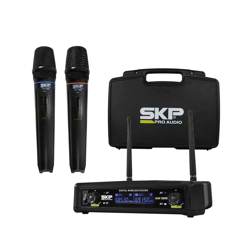 SKP UHF 300 D SKP Sistema Microfono Inalambrico Negro