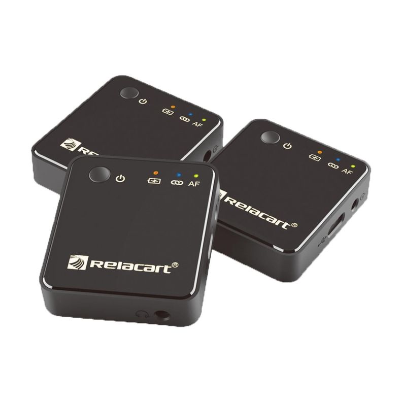 Relacart R2 Sistema de Microfonos Inalambricos Lavalier Negro