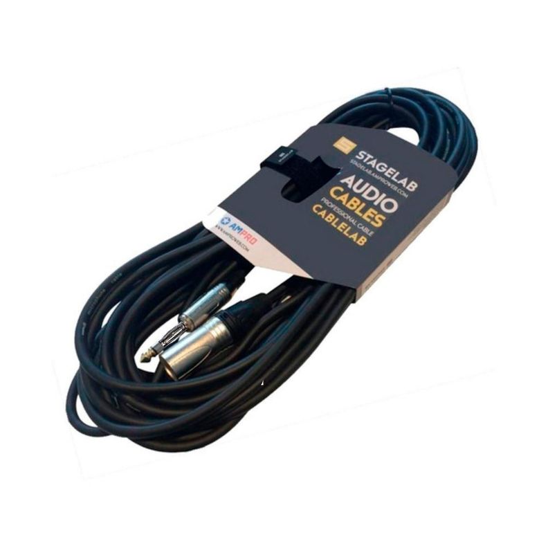 StageLab CLM-PXF6 Cable XLR Hembra a Plug Mono 6.3mm Tipo Banana 6 Metros-0