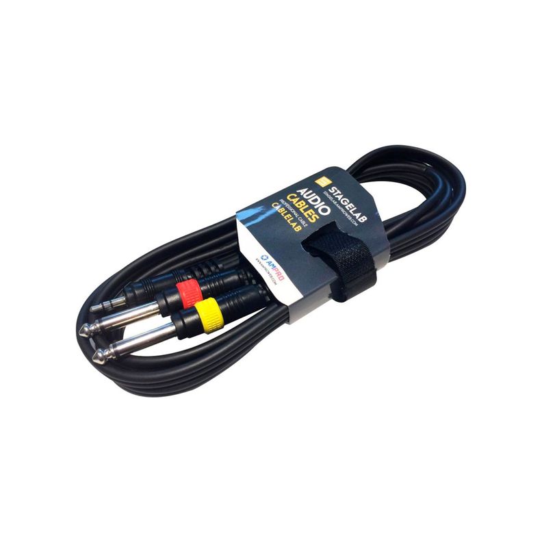 CABLE AUDIO MINIPLUG A 2 PLUG MONO 2 MTS CLM PMP2-0