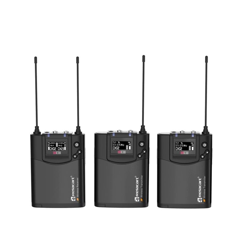 Relacart CR-2 BB Sistema de Microfono Inalambrico Negro