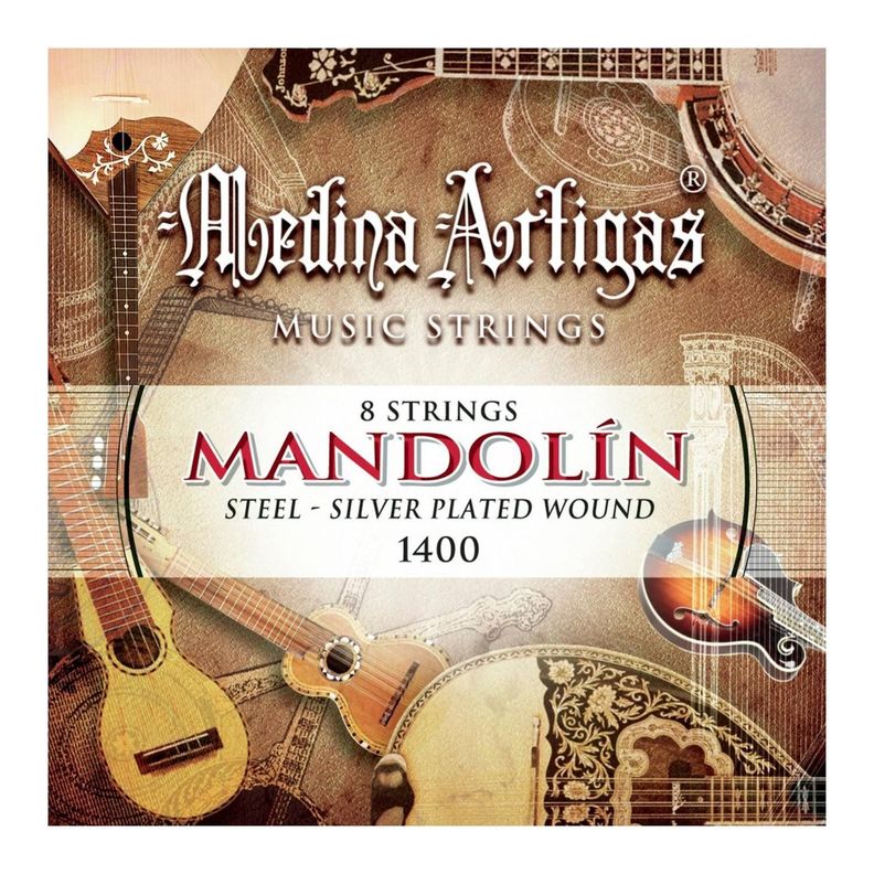 Medina Artigas 1400 8 Set de Cuerdas Mandolina Plata