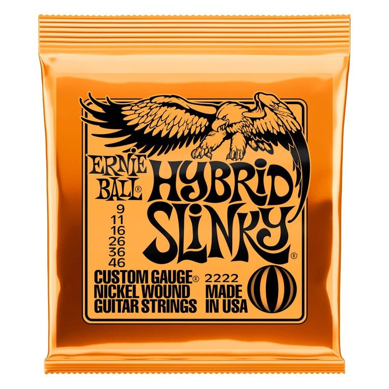 Ernie Ball 2222 HYBRID SLINKY Set de Cuerdas Guitarra Eléctrica 09-46-0