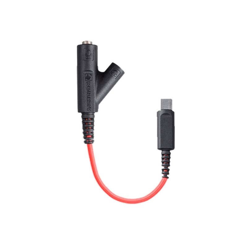 Relacart EC-A03-C Cable USB C a 2 JACK 3.5MM Negro