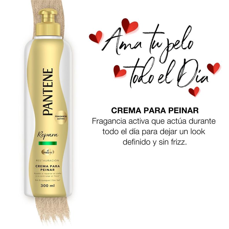 Pack 3 Crema Para Peinar Pantene Pro-V Restauración 300ml-4