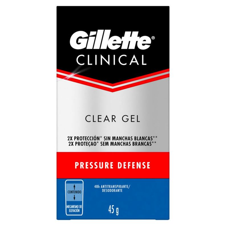 6 Gel Antitranspirante Gillette Clinical 45g-1