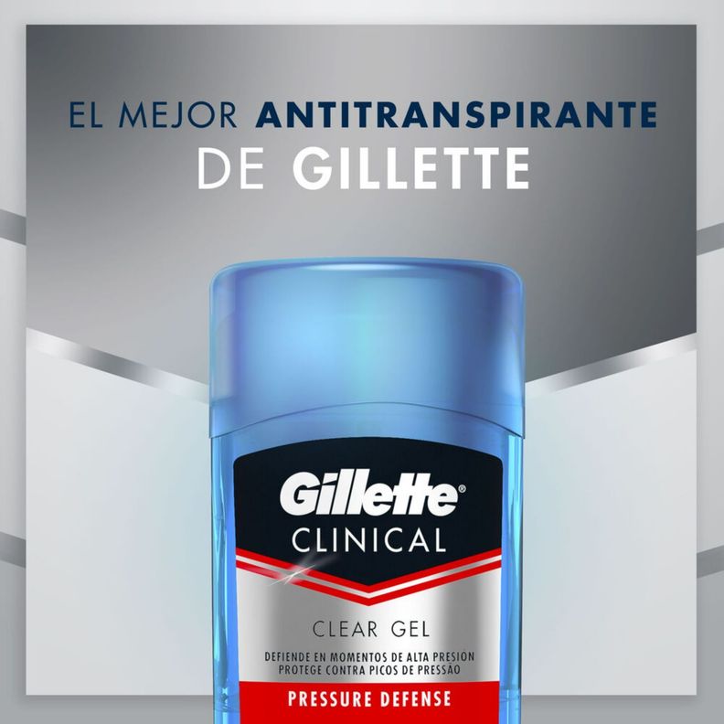 6 Gel Antitranspirante Gillette Clinical 45g-2