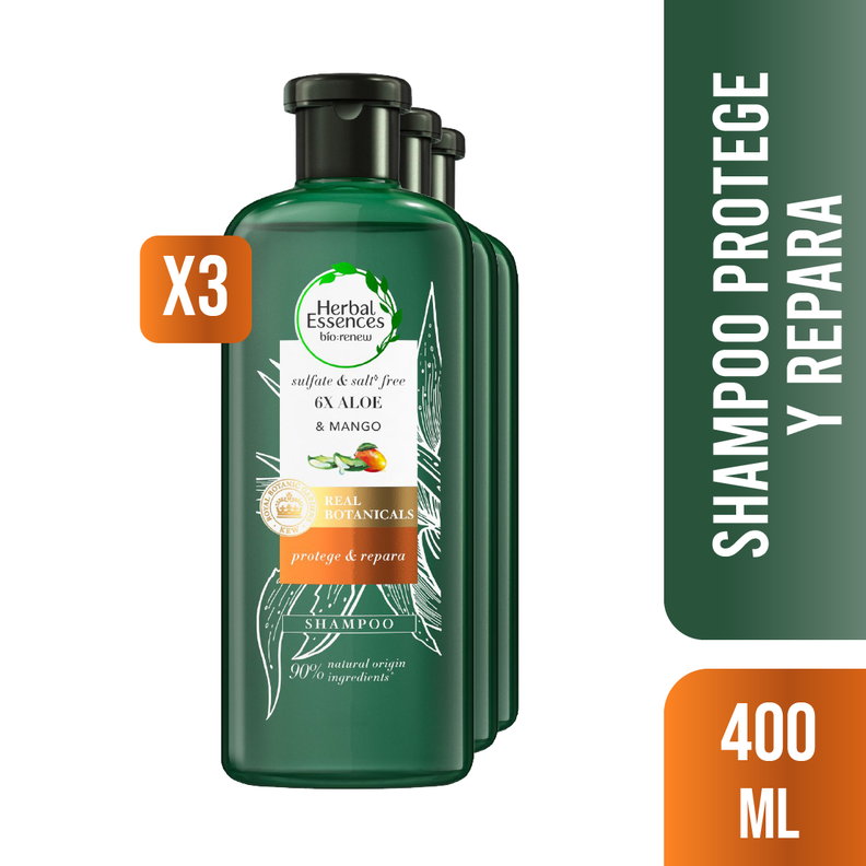 Pack 3 Shampoo Herbal Essences 6X Aloe & Mango 400ml-0