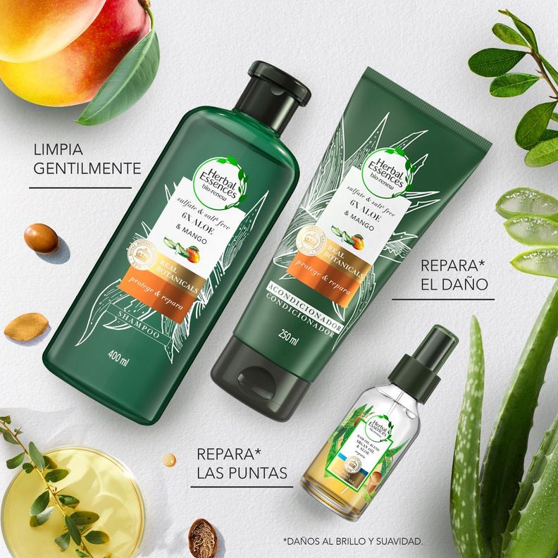 Pack 3 Shampoo Herbal Essences 6X Aloe & Mango 400ml-4