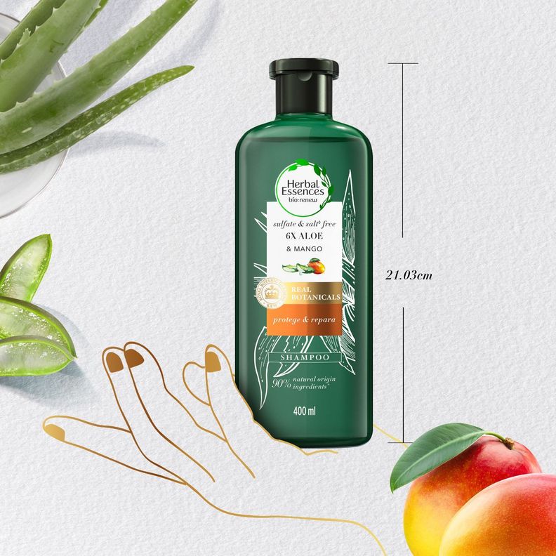 Pack 3 Shampoo Herbal Essences 6X Aloe & Mango 400ml-7