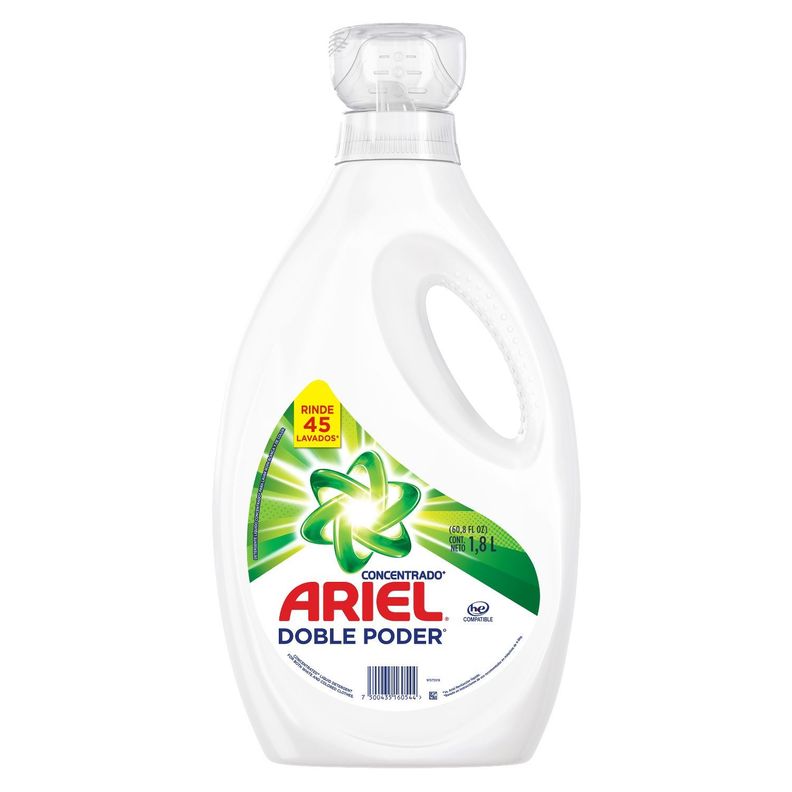 Pack 3 Detergente Líquido Ariel Doble Poder Concentrado 1.8L-1