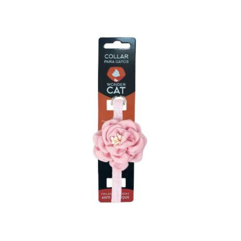 Collar De Flor Rosa para Gato-0