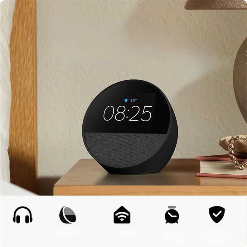 Amazon Echo Spot Bocina Inteligente - Negro-4
