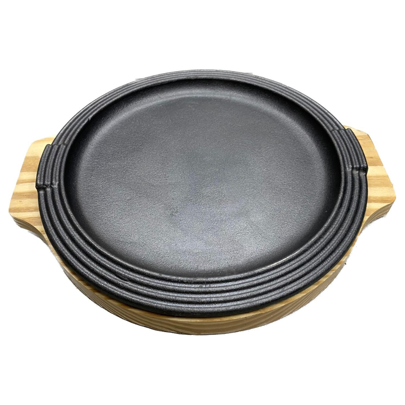 Plato de Hierro Fundido 23,8 cm borde diseño-0