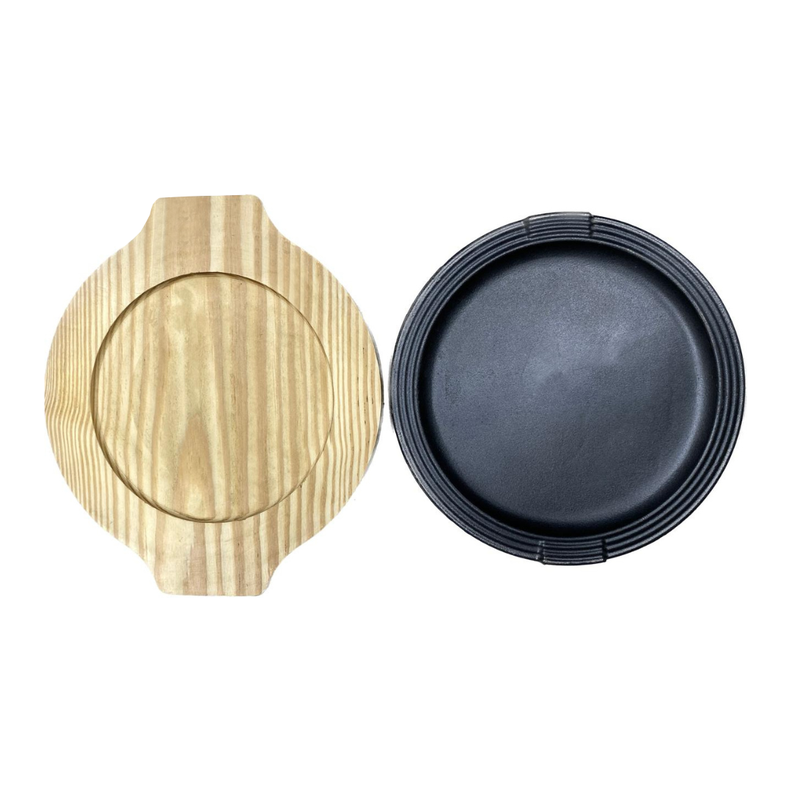 Plato de Hierro Fundido 23,8 cm borde diseño-1