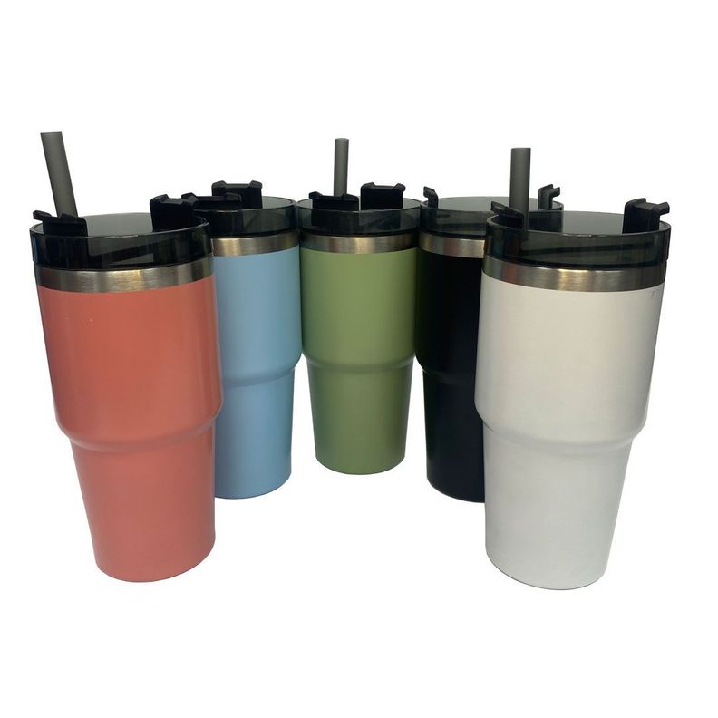 Mug Vaso térmico con bombilla rígida 600 ml.-1