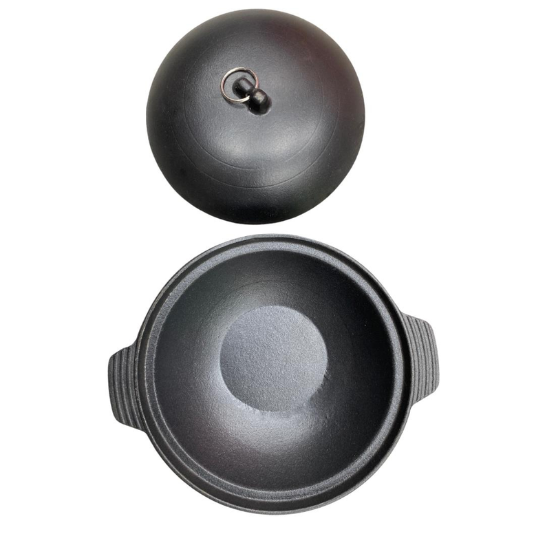 Plato de Hierro Fundido con tapa de 19cm-2
