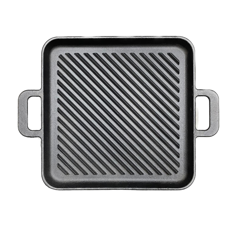 Plancha de Hierro Fundido de 26,7 cm con Grill-0