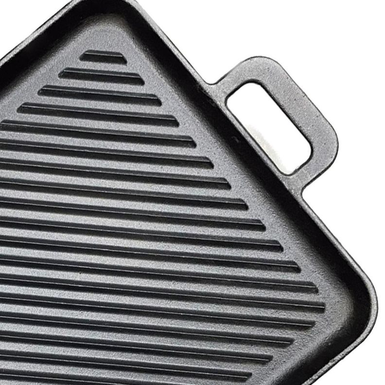 Plancha de Hierro Fundido de 26,7 cm con Grill-1