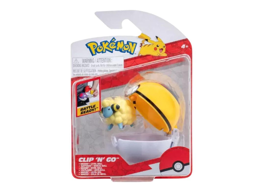 Pokebola Con Figura Pokemon - Mareep & Pokeball 95057 Amarillo