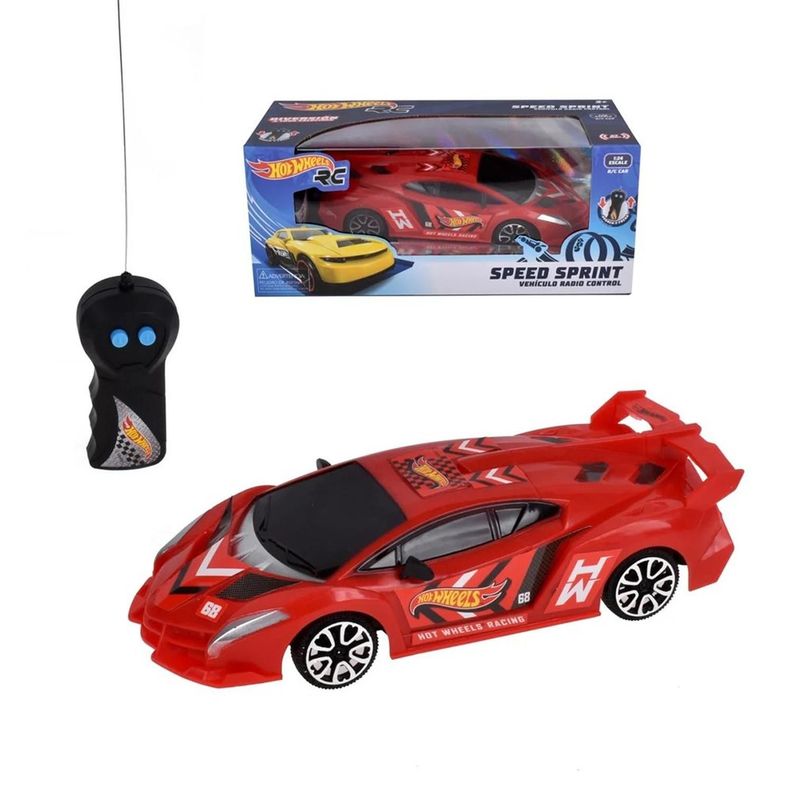 Vehiculo Radio Control Hot Wheels Rojo